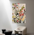 Abstrakte blühende Blume von Spachtel Wanddekor Textur
